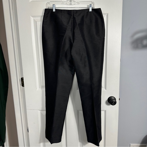 Linda Allard for Ellen Tracy 100% silk pants, size 12, front zip, lustrous - Picture 3 of 8